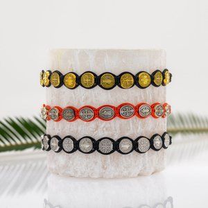 Benedictine Bracelet- Adjustable - Includes 3 bracelets- one each style